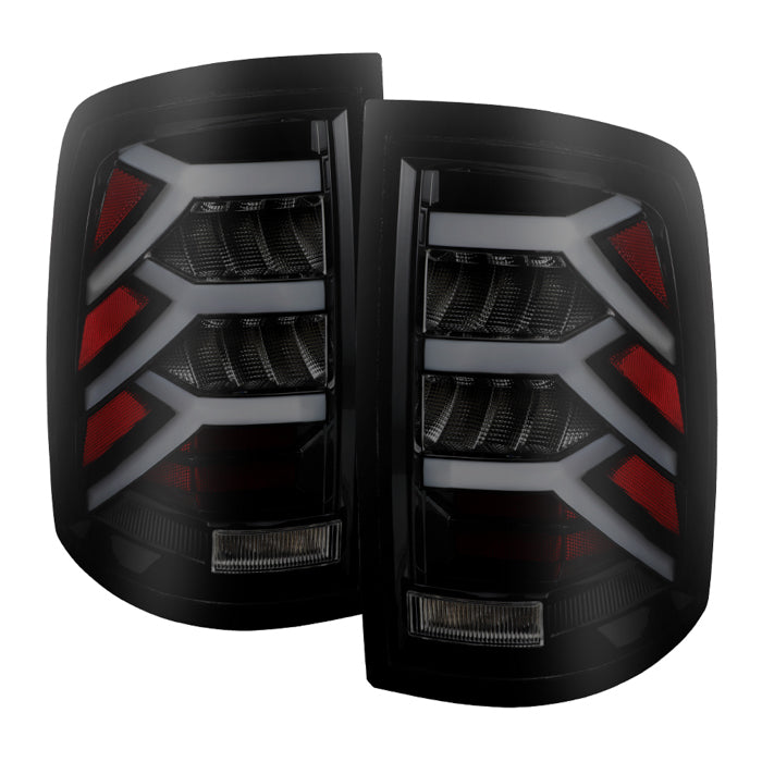 ( Akkon ) Dodge Ram 2009-2018 Full LED Tail Lights - Black Smoked