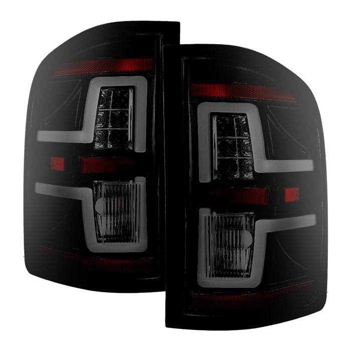 ( Akkon ) Chevy Silverado 2007-2013 LED Tail Lights - Black Smoked