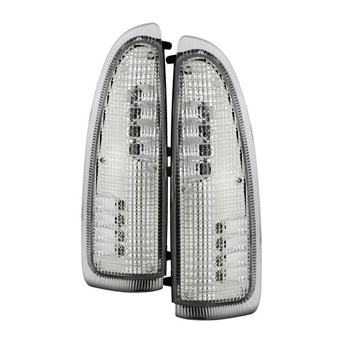 ( xTune ) Ford Superduty F250~F650 03-07 Amber LED Mirror Signal Lens - Clear | Fit: 2000-2005 Ford Excursion