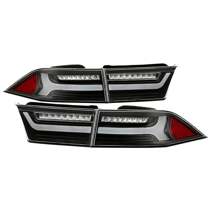 ( Akkon ) Acura TSX 2006-2008 Light Bar LED 4pcs Tail Lights - Black