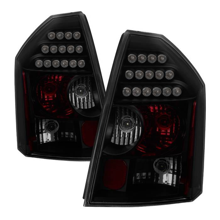( Akkon ) Chrysler 300C 05-07 ( Will Not Fit 300 / 300 Limited & Touring Edition Models )LED Tail Lights - Black Smoked