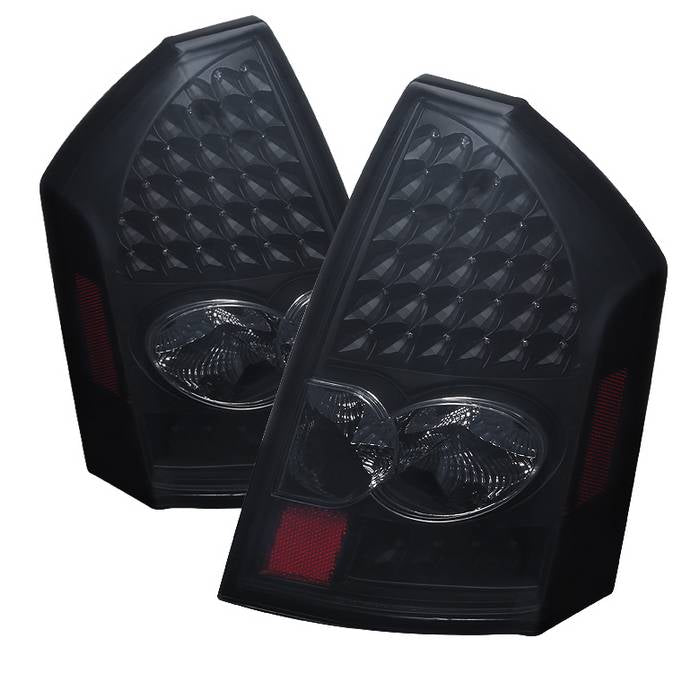 ( xTune ) Chrysler 300C 05-07 LED Tail Lights - Black Smoke