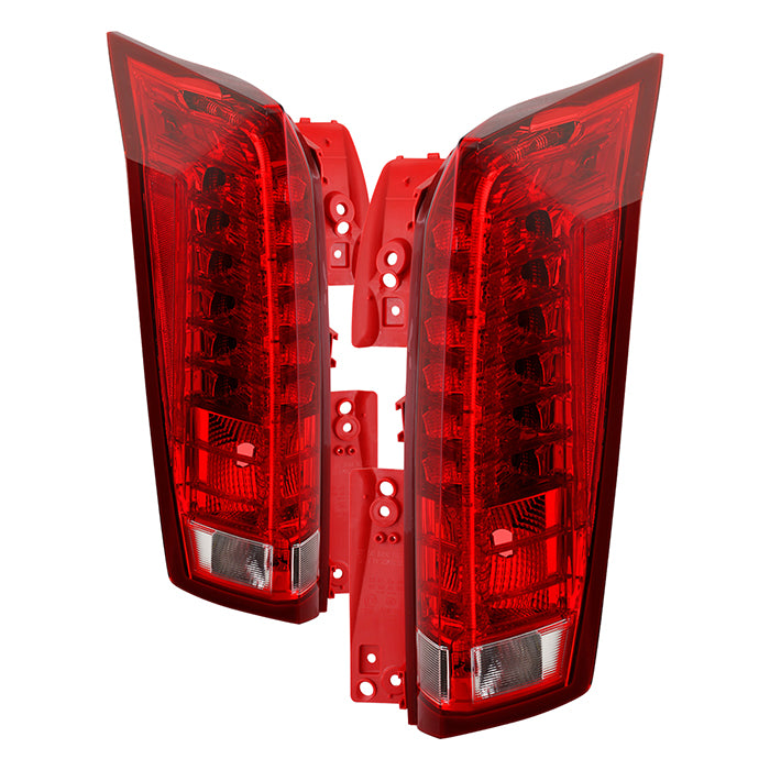 ( xTune ) Cadillac SRX 10-16 Full LED Tail Lights - Signal-WY21W(Not Included) - OE Red