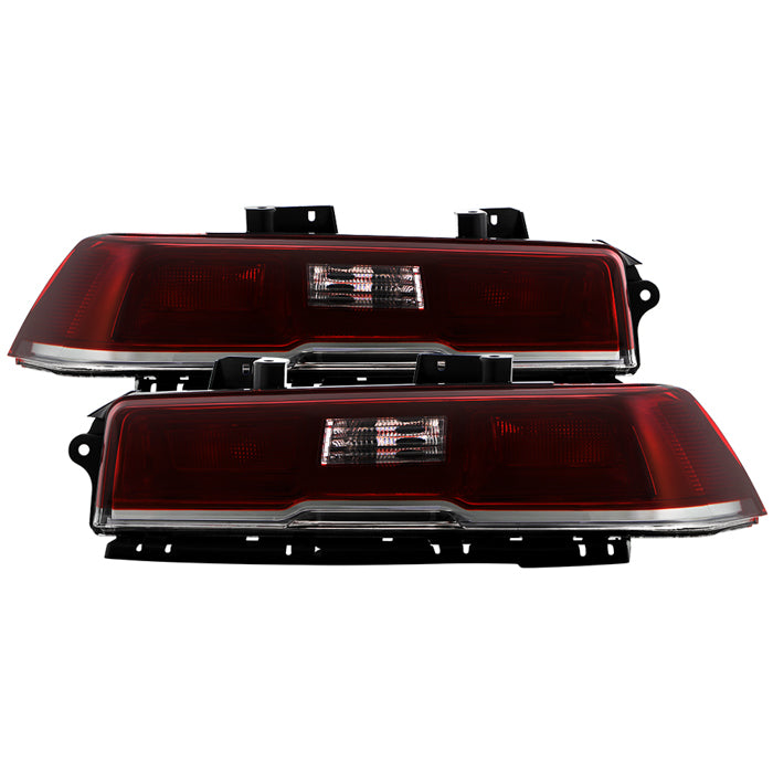 ( OE ) Chevy Camaro 14-15 ( Do not fit Model With Auto Leveling System Headlight and RS Package ) OEM Style Tail lights -Red Smoked