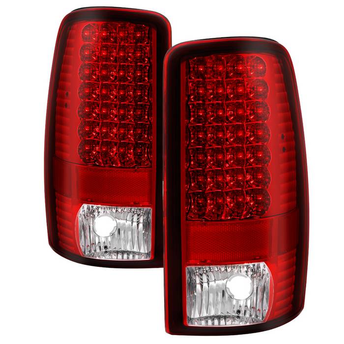 ( xTune ) Chevy Suburban/Tahoe 00-06 / GMC Yukon/ Yukon Denali 00-06 ( Lift Gate Only) Euro Style Tail Lights - Red Clear
