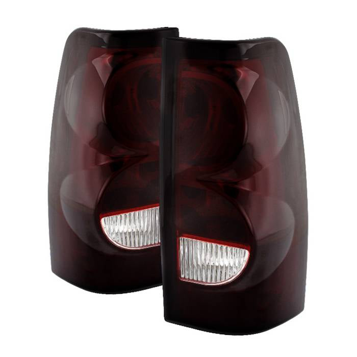 ( Akkon ) Chevy Silverado 1500-2500-3500 03-06 and 2007 Silverado Classic ( Does Not Fit Stepside ) OEM Style Tail Lights - Red Smoked