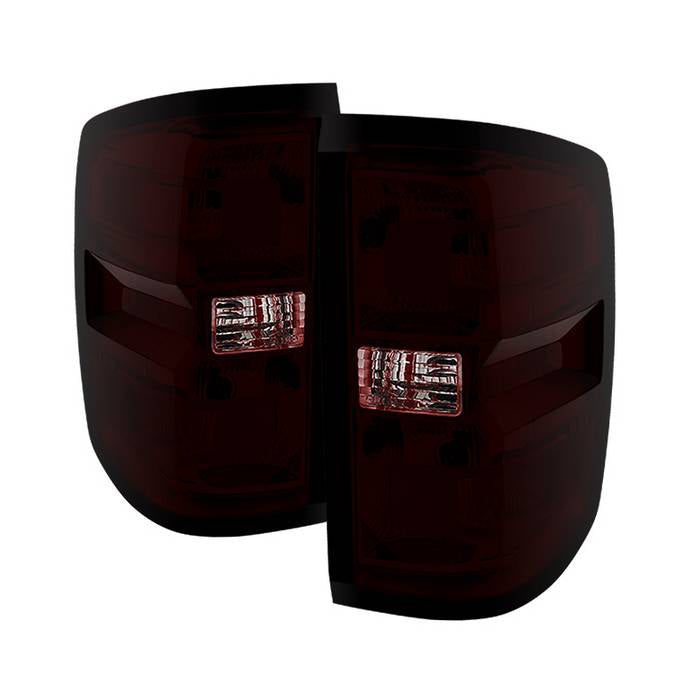 (POE) 14–18 Chevy Silverado 1500/15–19 Silverado 2500HD/3500HD/15–19 GMC Sierra 3500HD Dually(non-LED only; excludes 2016 LTZ/Z71/High Country w/ factory LEDs) Tail Lights - Signal-7443(Included) ; Reverse-921(Included) ; Brake-7443(Included) - Dark Smoke