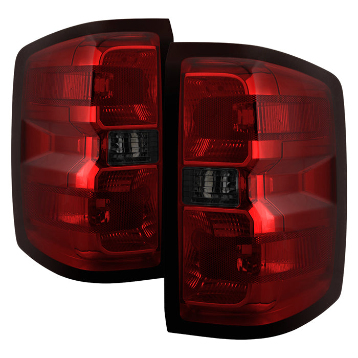 ( POE ) Chevy 1500 (14–18), Silverado 2500HD/3500HD (15–19), GMC Sierra 3500HD (15–19) dually only (won’t fit models with factory LED tail lights or 2016 LTZ/Z71/High Country) OEM Style Tail Lights - Signal-7443/Reverse-921/Brake-7443(Included) - Smoked