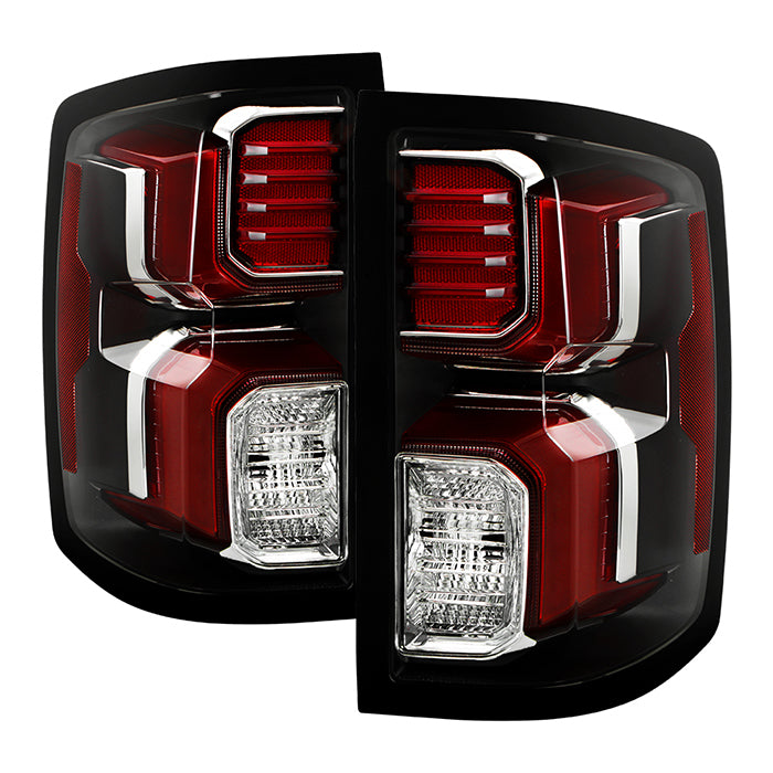 ( POE ) Chevy Silverado 1500 16-18 OE Plus (Fit Halogen Model) LED Tail Lights - Black