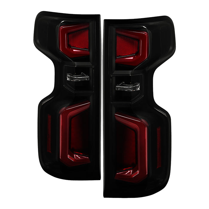 ( Akkon ) Chevy Silverado 2019-2020 Halogen Model ( Do Not Fit Factory LED Model ) Light Bar LED Tail Light - Reverse-921(Included) - Black Smoked