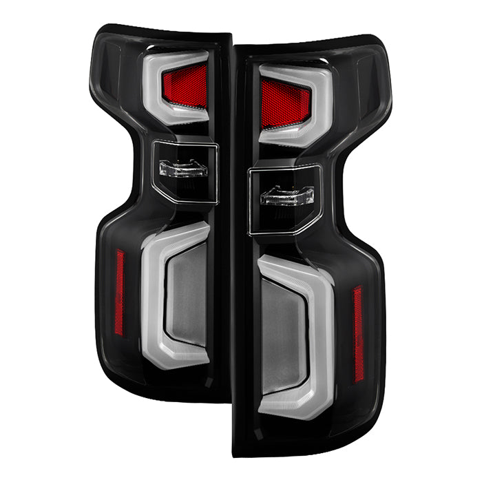 ( Akkon ) Chevy Silverado 2019-2020 Factory LED Model ( Do Not Fit Factory Halogen Model ) Light Bar LED Tail Light - Black