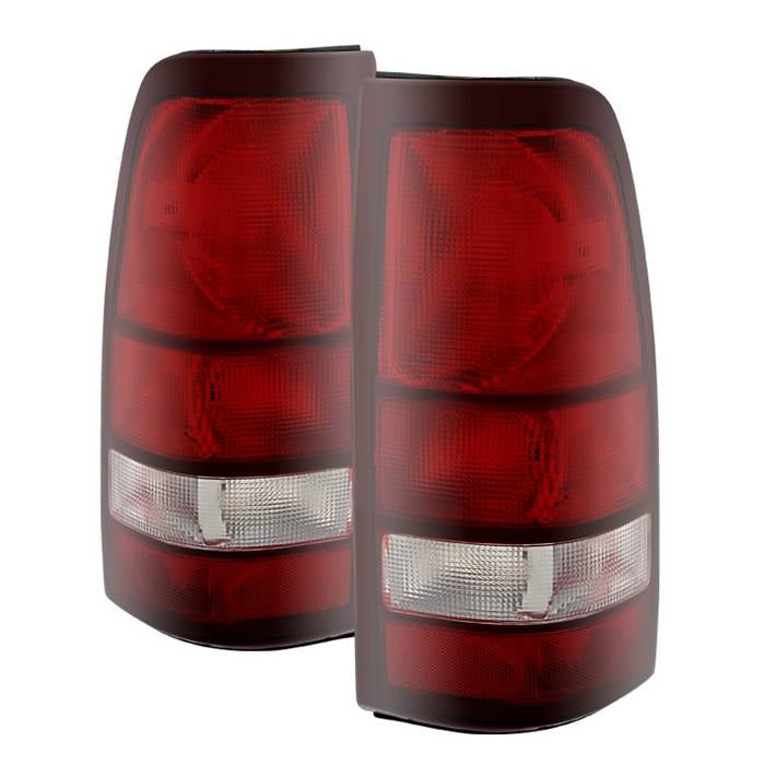( Akkon ) Chevy Silverado 99-02 / GMC Sierra 99-06 and 2007 Sierra Classic   OE Style Tail Lights - Red Smoke