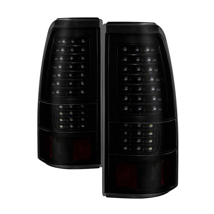 ( Akkon ) Chevy Silverado 1500 2500HD 03-06 /3500 04-06 (Not Fit Stepside) and 2007 Silverado Classic LED Tail Lights - Black Smoked