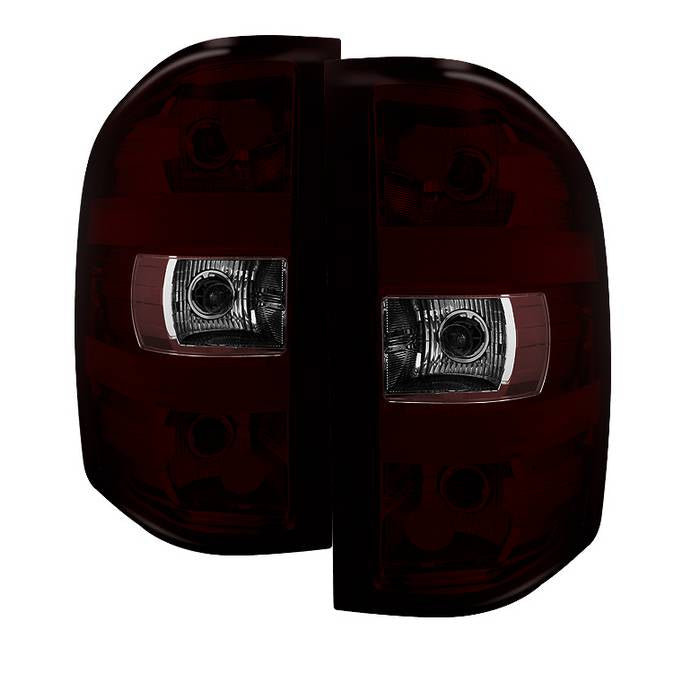 ( Akkon ) Chevy Silverado 1500 07-13  2500HD/3500HD 07-14  GMC Sierra 3500HD Dually Models 07-14 ( For 2010-11 Only fit Models With 3047 Backup Light Bulbs  Won‘t fit 921 Bulbs ) OEM Tail Lights - Dark Red