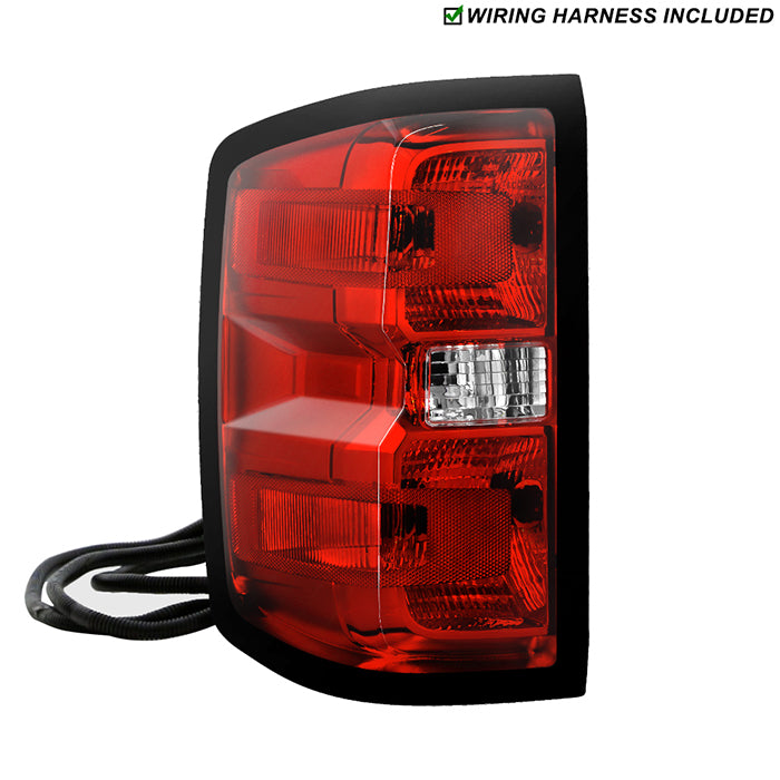 (POE) Chevy Silverado 1500 16–18 (non Accent) / 1500 LD 2019 / 2500HD & 3500HD 16–19 / GMC Sierra 3500HD Dually 16–19 (bulb only, no LED). Not for 2016 LTZ Z71/High Country. Tail Lights: Signal/Brake 7443, Reverse 921 (bulbs included) – OE Left
