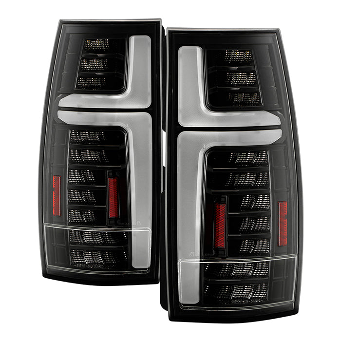 ( Akkon ) Chevy Suburban/Tahoe 07-14 / GMC Yukon/Yukon Denali 07-14 ( 08-13 excluding Hybrid Models ) - LED Light Bar Tail Lights - Black