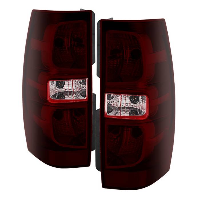 ( xTune ) Chevy Suburban 07-13 / Tahoe 07-13 ( 08-13 excluding Hybrid Models ) OEM Style Tail Lights - Red Smoked