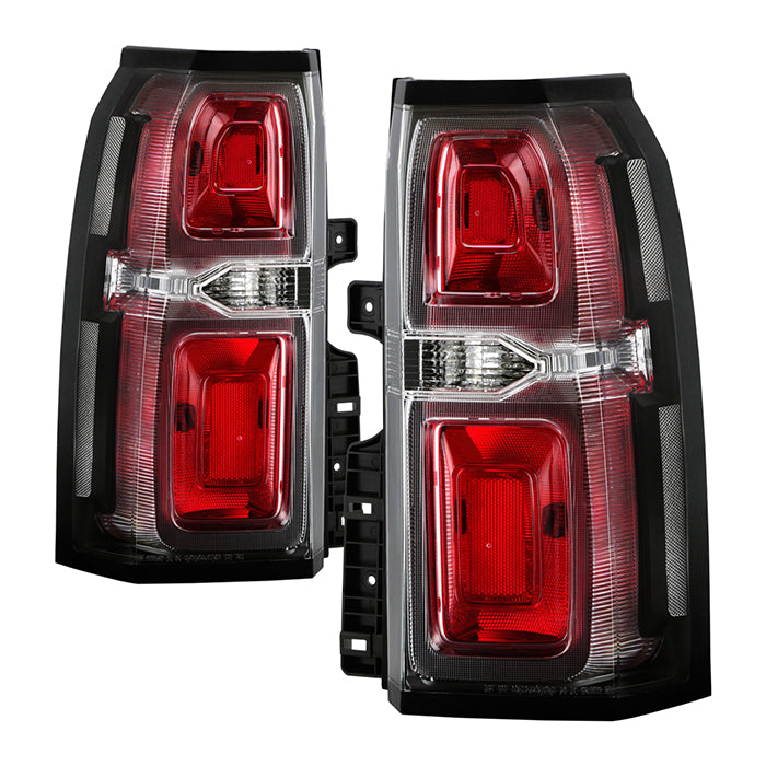 ( POE) Chevy Tahoe / Suburban 15-19 LED Tail Light GM2800264/GM2801264 - Signal-7440(Included) ; Reverse-921(Included) ; Brake-7440(Included) - Red/Clear