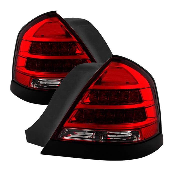 ( xTune ) 98-11 Ford Crown Victoria (Police Interceptor Style) LED tail lights -Red Clear