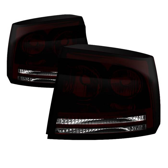 ( Akkon ) Dodge Charger 05-08 OEM Style Tail Lights - Dark Red