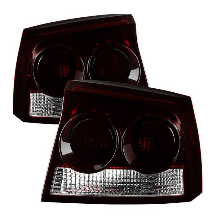 ( Akkon ) Dodge Charger 2009-2010 OEM Style Tail Lights - Red Smoked