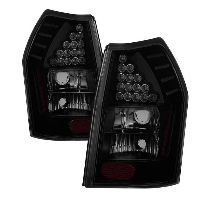 ( Akkon ) Dodge Magnum 05-08 LED Tail Lights - Black Smoked