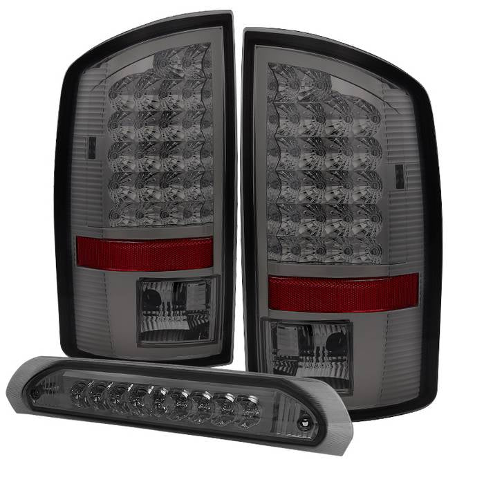 ( xTune ) Dodge Ram 02-06 1500 / Ram 2500/3500 03-06 LED Tail Light  with LED 3rd Brake Lamps- Smoked