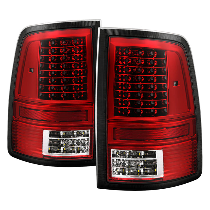 ( Akkon ) Dodge Ram 1500 09-18 / Ram 2500/3500 10-19 - Incandescent Model only ( Not Compatible With LED Model ) ??C Shape?? LED Tail Lights-  Red Clear