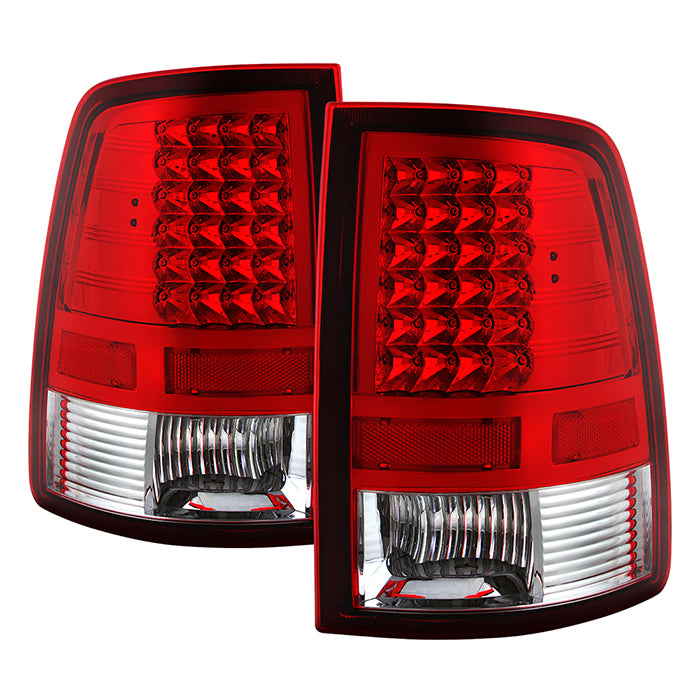 ( xTune ) Dodge Ram 1500 09-18 / Ram 2500/3500 10-19 LED Tail Lights - Incandescent Model only ( Not Compatible With LED Model ) - Reverse-921(Not Included) - Red Clear