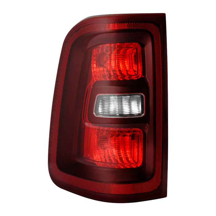 ( POE ) Dodge Ram 1500 25-26 Halogen Black Trim Red Clear Tail Light - OE Left