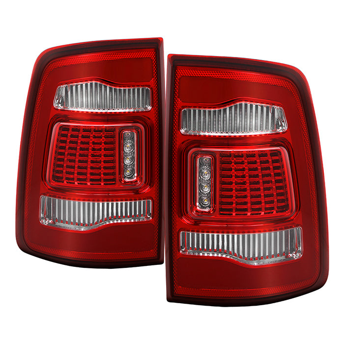 ( xTune ) Dodge Ram 1500 09-18 / Ram 2500/3500 10-19 LED Tail Lights - Incandescent Model only ( Not Compatible With LED Model ) - Red Clear