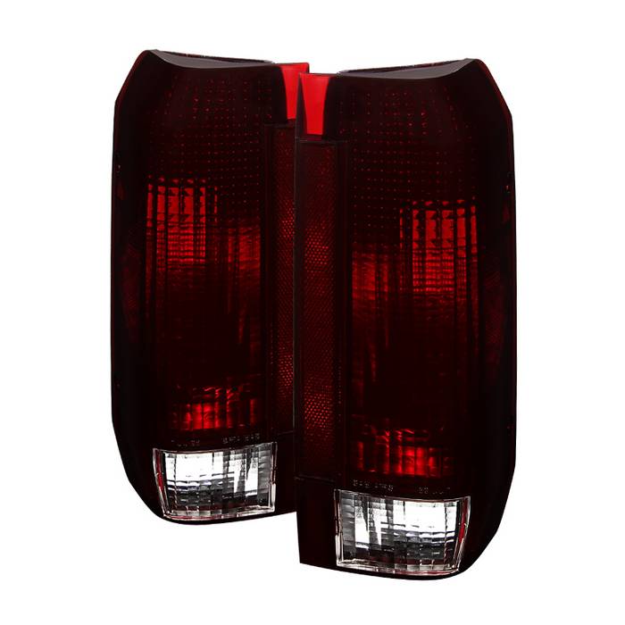 ( Akkon ) Ford Bronco F150 F250 F350 F450 92-96 OE Style Tail Lights - Red Smoked