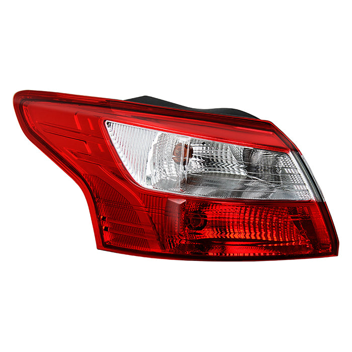 ( POE ) Ford Focus 12-14 4Dr Driver Side Tail Lights - Signal-PV21W(Included) ; Brake-P21(Included) - OE Outer Left