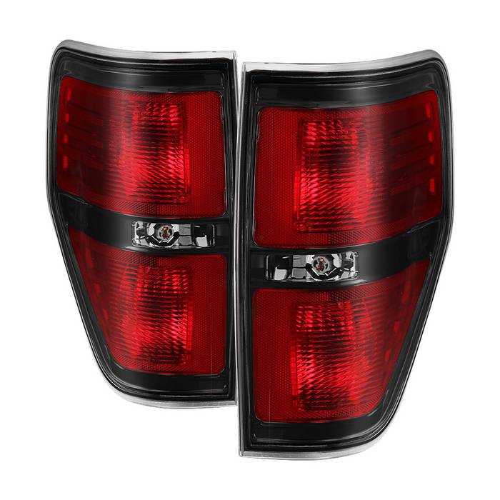 ( POE ) Ford F150 2009-2014 ( SVT Raptor / Harley-Davidson Style ) Tail Lights  - Black