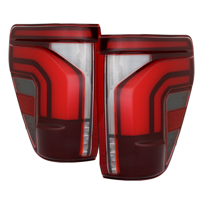 ( POE ) Ford F150 21-23 XL XLT (OE Plus Fit Halogen non-BSD and w/BSD) LED Tail Light - Red Clear