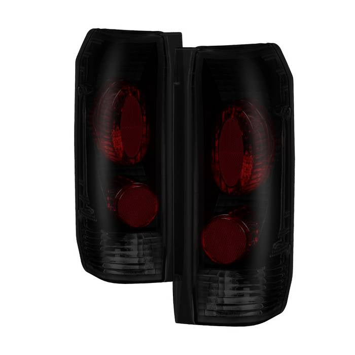 ( Akkon ) Ford F150/F250/F350 87-96 / Ford Bronco 88-96 Euro Style Tail Lights - Black Smoked