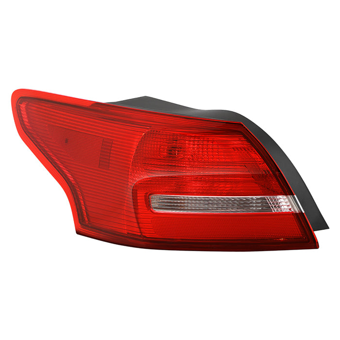 ( POE ) Ford Focus 15-18 4Dr Red/Clear Tail Light - Signal-1156A(Included) ; Brake-7506(Included) - OE Left