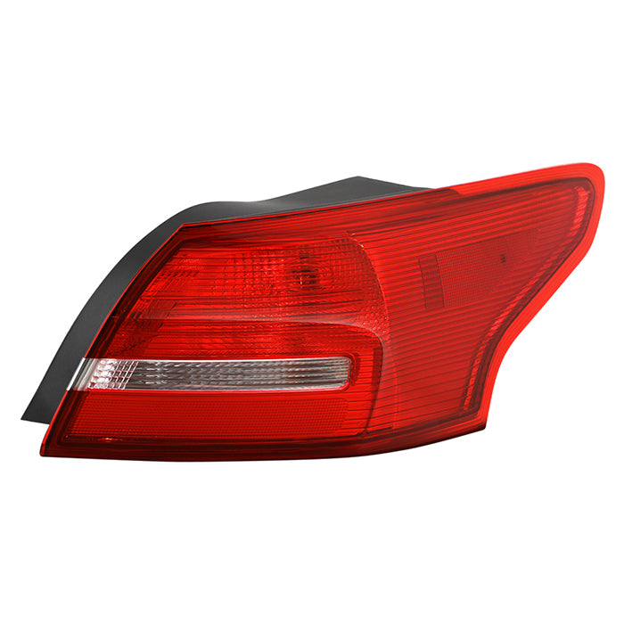 ( POE ) Ford Focus 15-18 4Dr Red/Clear Tail Light - Signal-1156A(Included) ; Brake-7506(Included) - OE Right