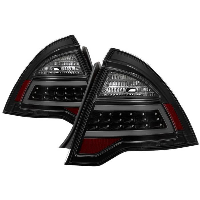 ( Akkon ) Ford Fusion 2010-2012 Light Bar LED Tail Lights - Black Smoked