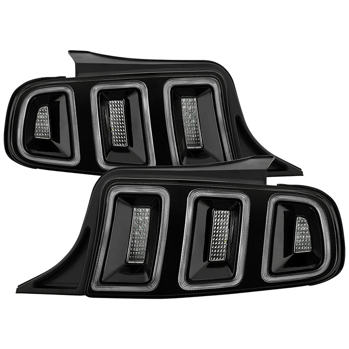 ( POE ) Ford Mustang 10-14 LED Sequential OE Plus Tail Light - Black Clear