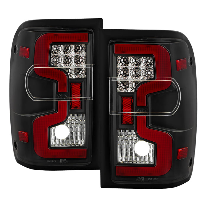 ( Akkon ) Ford 2001-2011 Ranger LED Tail Lights With Led Light Bar - Black