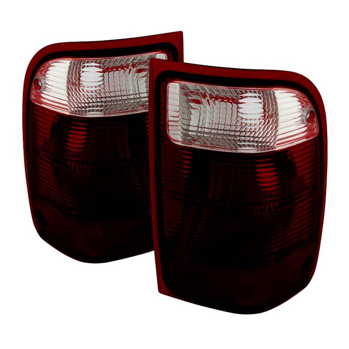 ( Akkon ) Ford Ranger 2001-2011 (excluding 2005 STX Models) OEM Style Tail Lights - Red Smoked