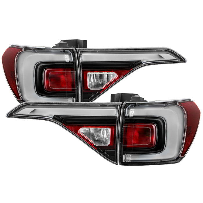 ( POE ) GMC Acadia 17-19 Fit All Model (Terrain Pkg style) 4pcs Clear/Red LED Tail Lights - OE SET