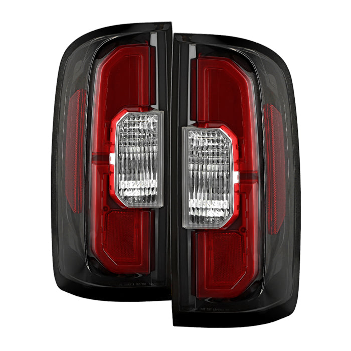 ( xTune ) GMC Canyon 2015-2022 Black Housing w/ Red Trim LED Tail Light - Black