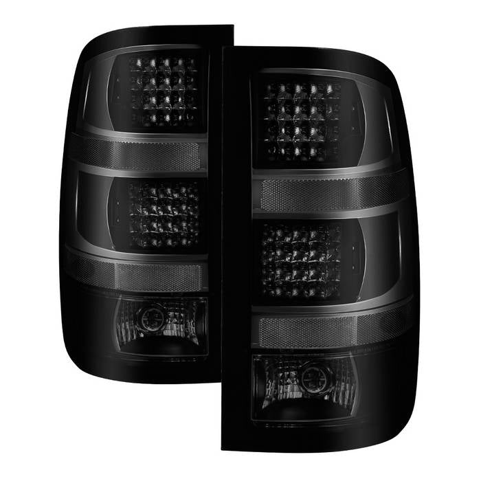 ( Akkon ) GMC Sierra 1500 07-13  2500HD/3500HD 07-14 (does not fit 3500HD Dually Models) LED Tail Lights - Black Smoked