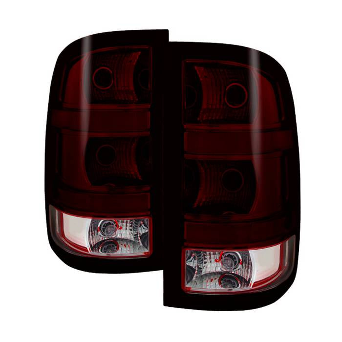 ( Akkon ) GMC Sierra 1500 07-13  2500HD/3500HD 07-14 (does not fit 3500HD Dually Models) OEM Style Tail Light - Red Smoked