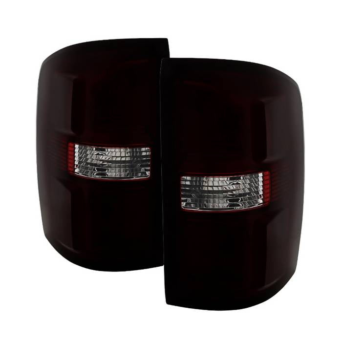 ( Akkon ) GMC Sierra 1500 14-18  2500HD/3500HD 15-19 (Not compatible on 2016 models w/factory LED tail lights   or 3500 HD Dually Models) OEM Style Tail Light -Signal-7443(Included) ; Reverse-W16W(Included) ; Brake-7443(Included) -Red Smoked