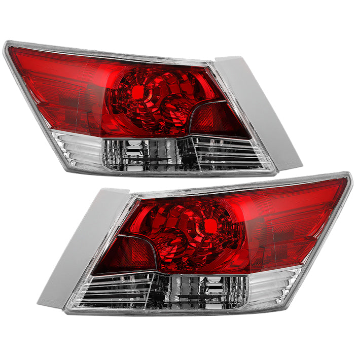 ( OE ) Honda Accord 08-12 4Dr OEM Style Tail Lights -Set - Red Clear