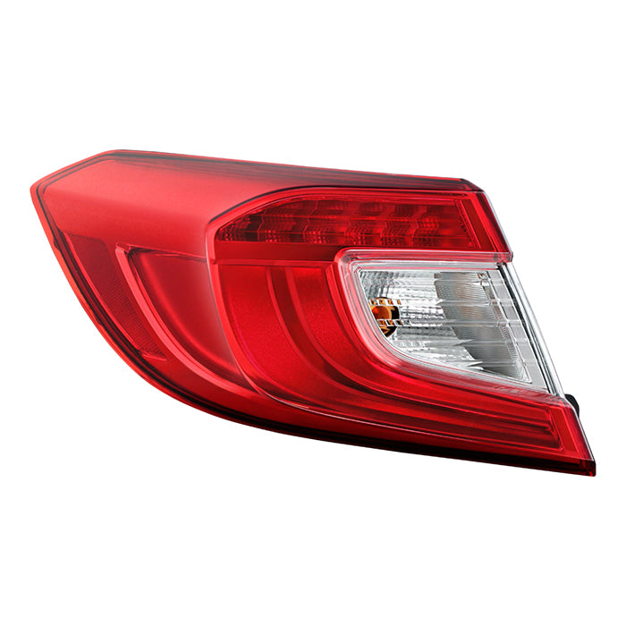 ( OE ) Honda Accord 18-20 Red/Clear Driver Side LED Tail Lights - Signal-7507(Included) - OE Outer Left