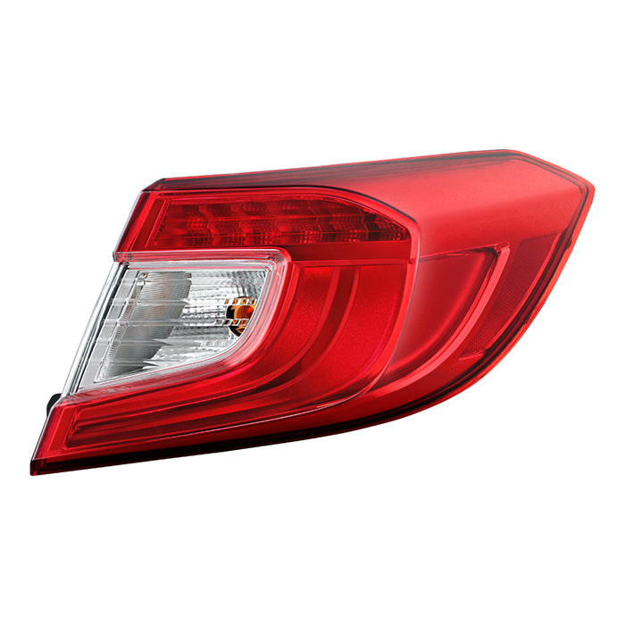 ( OE ) Honda Accord 18-20 Red/Clear Passenger Side LED Tail Lights - Signal-7507(Included) - OE Outer Right